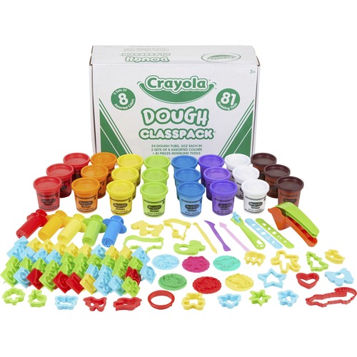 Crayola 8-Color Dough Classpack with Modeling Tools - Modeling, Fun and Learning - Recommended For 2 Year - 24 / Box - Assorted