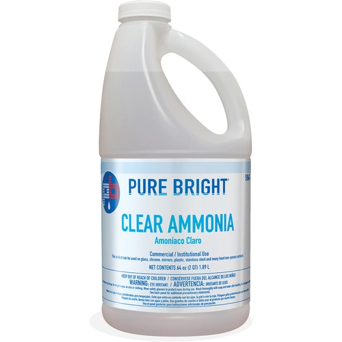 Pure Bright Custom Clear Ammonia - Liquid - 64 fl oz (2 quart) - 8 / Carton - Clear