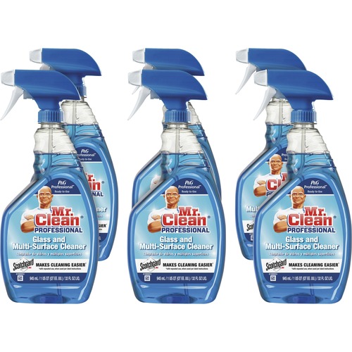Mr. Clean Multi-Surface Cleaner - Liquid - 32 fl oz (1 quart) - 6 / Carton - Blue