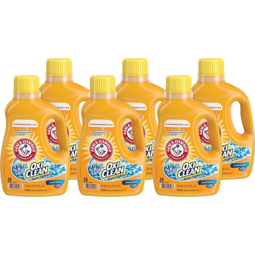 OxiClean Liquid Detergent - Liquid - 61.3 fl oz (1.9 quart) - Fresh Scent - 6 / Carton - Orange