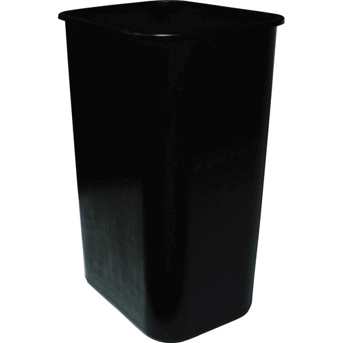 Genuine Joe 41-Quart Wastebasket - 10.25 gal Capacity - Durable, Sturdy, Dent Resistant, Chip Resistant, Rust Resistant, Long Lasting - 19.9" Height x 9.4" Width x 15.2" Depth - Polyethylene - Black - 1 Each