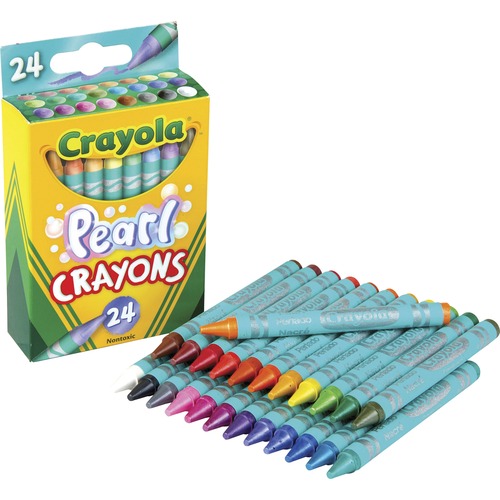 Crayola Pearl Crayons - 1.1" Length - Multi - 24 / Pack