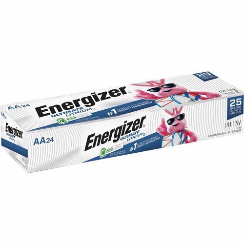 Energizer Ultimate Lithium AA Batteries - For LED Light, Stud Finder, Mouse, Laser Level - AA - 3000 mAh - 144 / Carton