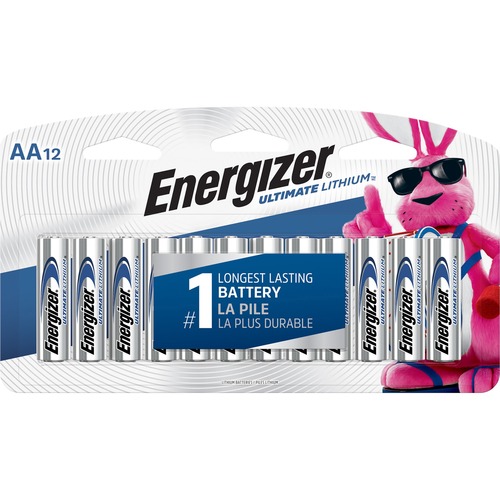 Energizer Ultimate Lithium AA Batteries - For Mouse, LED Light, Laser Level, Stud Finder - AA - Lithium (Li) - 144 / Carton