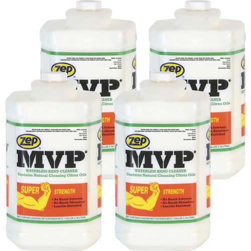 Zep Commercial MVP Waterless Hand Cleaner - 1 gal (3.8 L) - Soil Remover, Dirt Remover, Grease Remover, Grime Remover, Ink Remover, Tar Remover, Carbo