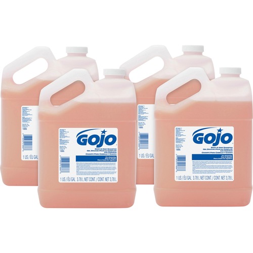Gojo® Body & Hair Shampoo - 1 gal (3.8 L) - Body, Hair - Pink - Bio-based - 4 / Carton