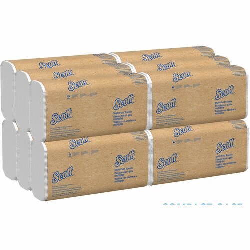 Scott Multifold Paper Towels with Absorbency Pockets - Multifold - 9.25" x 9.40" - Soft Wheat - Fiber - 250.0 Per Pack - 12 / Carton