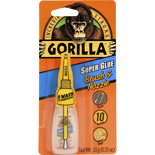 Gorilla Brush & Nozzle Super Glue - 0.35 oz - 1 Each - Clear