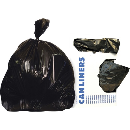 Heritage 0.35 Mil Linear Low-Density Polyethylene Dark Can Liners - 7 gal Capacity - 20" Width x 21" Length x 0.35 mil (9 Micron) Thickness - Low Density - Black - Linear Low-Density Polyethylene (LLDPE) - Office, School, Restaurant, Hotel - 1000 Carton -