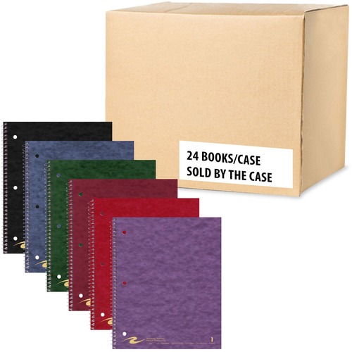 Roaring Spring College Ruled One Subject Spiral Notebook - 100 Sheets - 200 Pages - Printed - Spiral Bound - Both Side Ruling Surface - Red Margin - 3 Hole(s) - 15 lb Basis Weight - 56 g/m² Grammage - 11" x 9" - 0.38" x 8.5" x 11" - White Paper - 24 