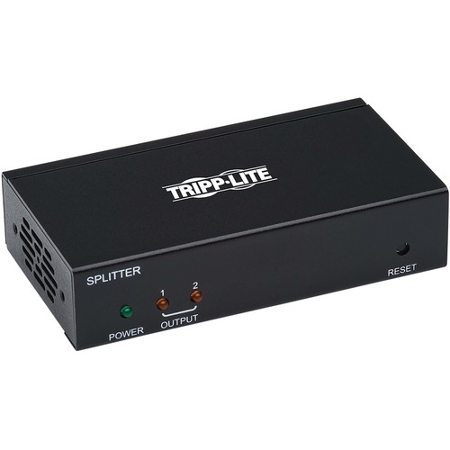Eaton Tripp Lite Series 2-Port HDMI over Cat6 Splitter/Extender, 4K 60 Hz, HDR, PoC, Multi-Resolution Support, 125 ft., TAA - 1 Input Device - 200 ft Range - 2 x Network (RJ-45) - 1 x HDMI In - 4K - 3840 x 2160 - Twisted Pair - Category 6 - TAA Compliant