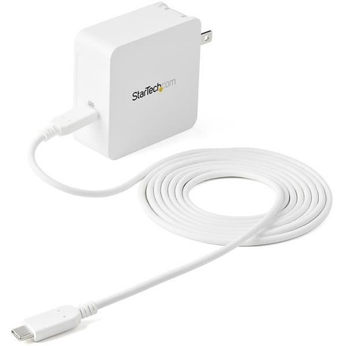 StarTech.com USB C Wall Charger - 60W PD 1m cable - Portable Travel USB Type C Fast Charge Universal Laptop Adapter - USB IF/ETL Certified - 60 Watt PD USB-C wall charger with cable is travel ready with compact size - USB Type C portable fast charge adapt