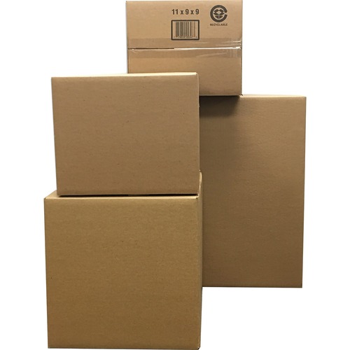 Spicers Paper Shipping Case - External Dimensions: 12" Width x 12" Depth x 12" Height - Flap Closure - Corrugated - 25 / Pack