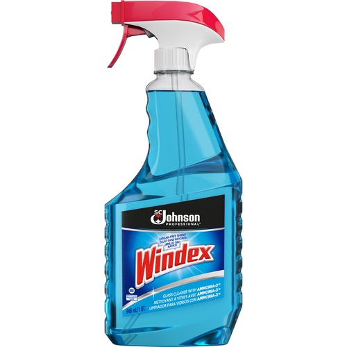 Windex® Glass Cleaners with Ammonia-D - 32 fl oz (1 quart) - 1 Each - Blue - Glass Cleaners - SJN322338