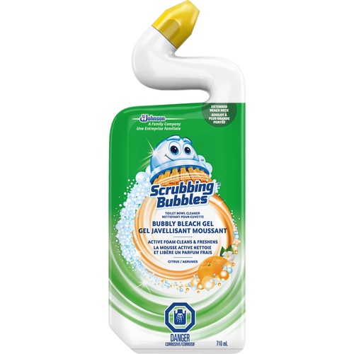 SC Johnson Bubbly Bleach Gel Toilet Bowl Cleaner - Gel - 24 fl oz (0.8 quart) - Citrus Scent - 1 Each - Multi - Toilet Bowl Cleaners - SJN73543