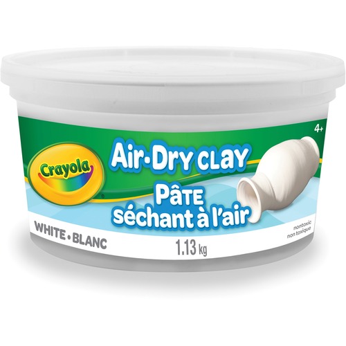 Crayola White Air-Dry Clay - Multipurpose, Multi Surface - 1 Each - White