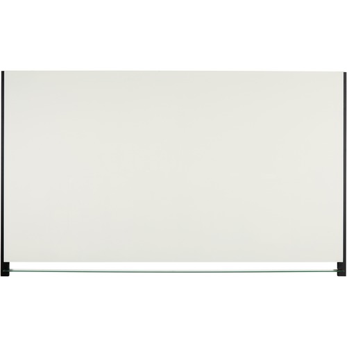 Quartet Evoque Magnetic Glass Dry Erase Board - 74" (6.2 ft) Width x 42" (3.5 ft) Height - White Glass Surface - Black Aluminum Frame - Rectangle - Assembly Required - 1 Each
