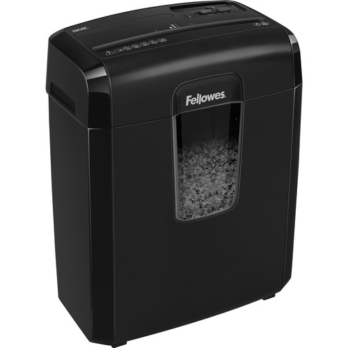 Fellowes Powershred 8MC Micro-Cut Shredder - Non-continuous Shredder - Micro Cut - 8 Per Pass - for shredding Staples, Credit Card, Paper - 0.1" x 0.4" Shred Size - P-4 - 1.68 m/min - 8.7" Throat - 5 Minute Run Time - 30 Minute Cool Down Time - 14.38 L Wa