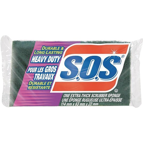 S.O.S Scrub Sponge - 2.5" Height x 4.5" Length - 1Each - Green