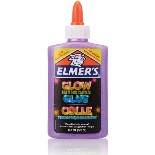Elmers Glow In The Dark Pourable Glue - School Project, Craft Project, Classroom Activities - 1 Each - Purple