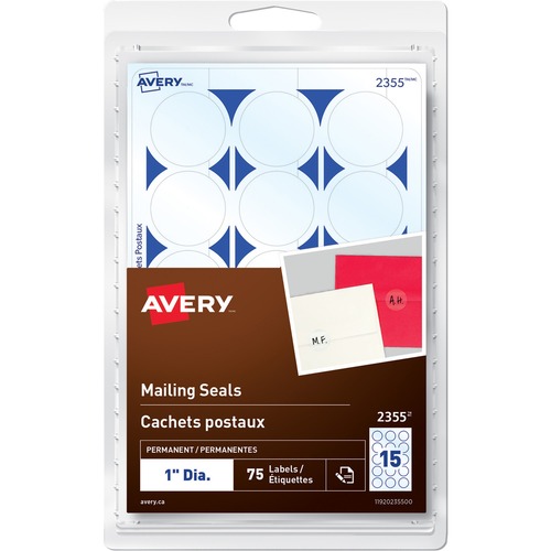 Avery® Security Seal - Clear - 75 / Pack = AVE2355