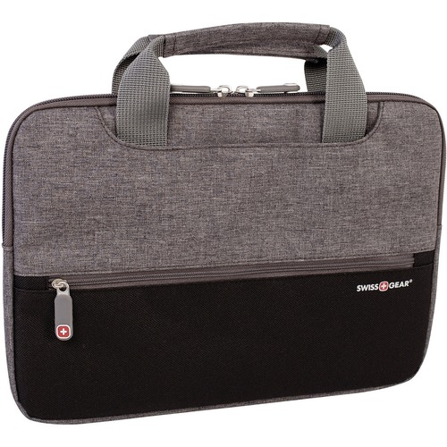 Swissgear SWC0154195 Carrying Case (Sleeve) for 11" Tablet - Black, Gray - Dobby Polyester - Handle - 12" (304.80 mm) Height x 8.50" (215.90 mm) Width x 1" (25.40 mm) Depth - 1 Pack