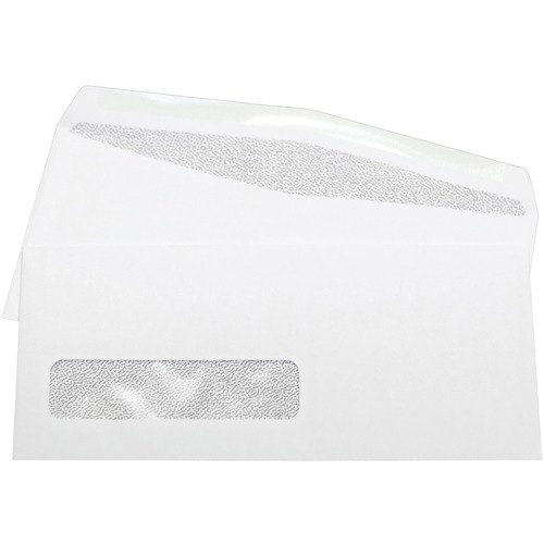 Supremex Commercial Envelope #10, White, 500/Box - Commercial - #10 - 9 1/2" Width x 4 1/8" Length - 24 lb - Gummed Flap - 500 / Box - White Wove Window