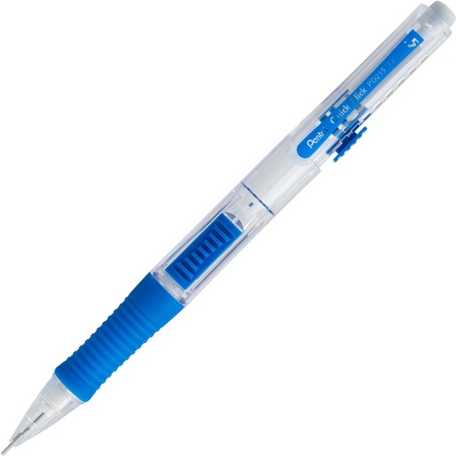 Pentel Quick Click Mechanical Pencil - HB Lead - 0.5 mm Lead Diameter - Refillable - Clear, Blue Barrel - 1 Each