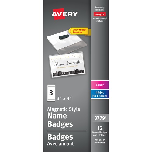 Avery® Name Badge Kit - 12 / Pack