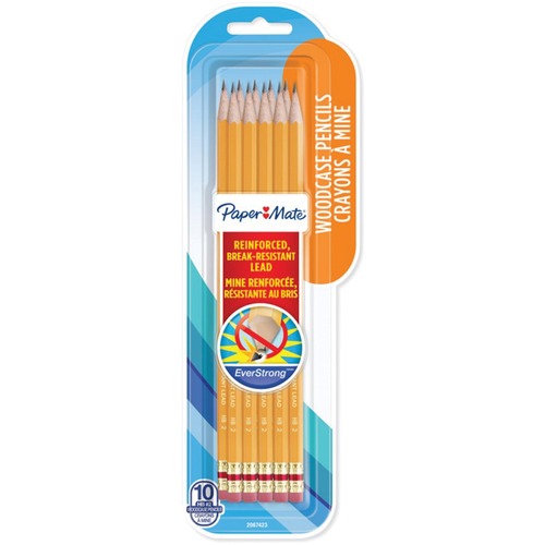 Paper Mate Wood Pencil - 2HB Lead - Wood Barrel - 10 / Pack - Wood Pencils - PAP2067423