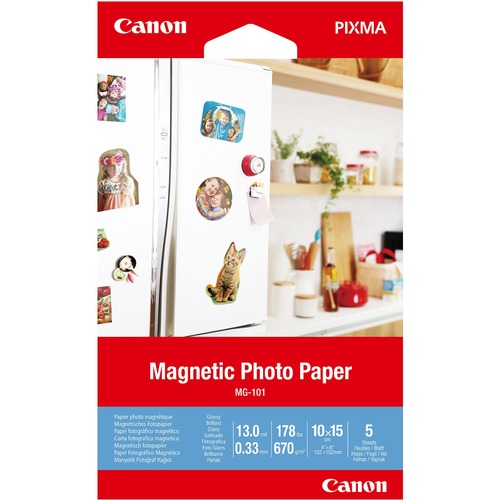 Canon Photo Paper - 4" x 6" - 670 g/m² Grammage - Glossy - 1 Each - Photo Paper - CNMMG101