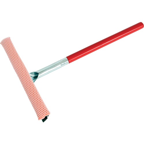 Globe 10" Wide Auto Winshield Squeegee - 22" Long - 10" (254 mm) Blade - 22" (558.80 mm) Handle - Long Lasting, Durable, Handle, Zinc Plated Head - Multi - Squeegees/Scrapers - GCP4105