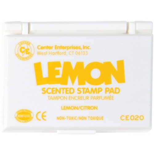 Center Enterprises Ready2Learn Scented Stamp Pad - 1 Each - 3.75" (95.25 mm) Width x 2.25" (57.15 mm) Length - Yellow Ink