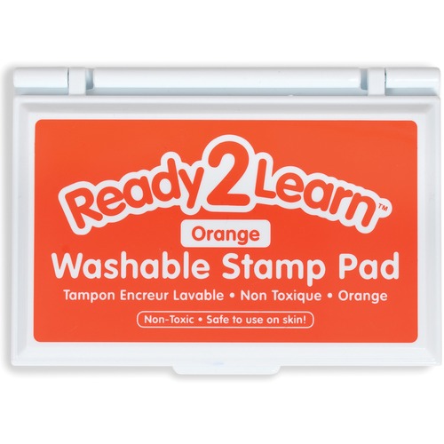 Ready2Learn Washable Stamp Pad - Orange Ink - 1 Each - Stamps, Stamp Pads & Bingo Dabbers - CEI502