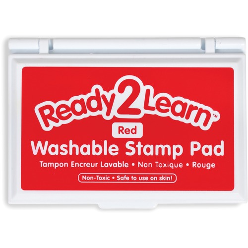 Ready2Learn Washable Stamp Pad - Red Ink - 1 Each - Stamps, Stamp Pads & Bingo Dabbers - CEI505