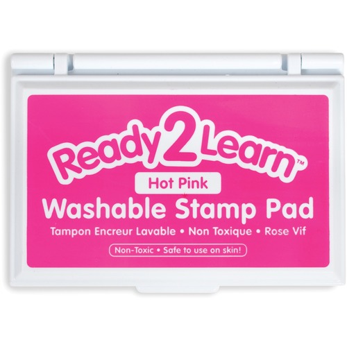 Center Enterprises Ready2Learn Washable Stamp Pad - 1 Each - 3.75" (95.25 mm) Width x 2.25" (57.15 mm) Length - Hot Pink Ink