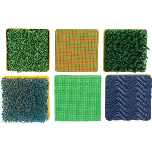 Center Enterprises Ready2Learn Textured Stamps - Design Stamp - "Waves, Basket Weave, Waffle"Plastic, Rubber, Foam Handle - 6 / Set