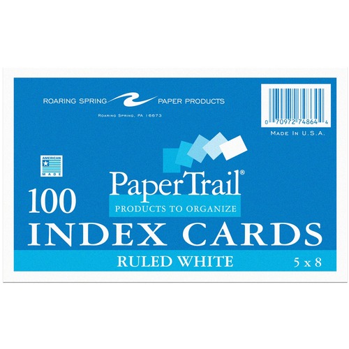 Picture of Roaring Spring PaperTrail Ruled Index Cards