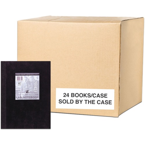 Roaring Spring Black Lab Book - 60 Sheets - 120 Pages - Printed - Sewn/Tapebound - Both Side Ruling Surface - 20 lb Basis Weight - 75 g/m² Grammage - 11" x 8 1/2" Sheet Size - 0.33" Height x 8.5" Width x 11" Length - White Paper - Laminated Cover - 2