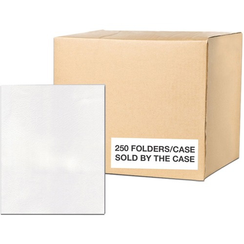 Roaring Spring Letter Pocket Folder - 8 1/2" x 11" - 50 Sheet Capacity - 2 Internal Pocket(s) - White - 250 / Carton