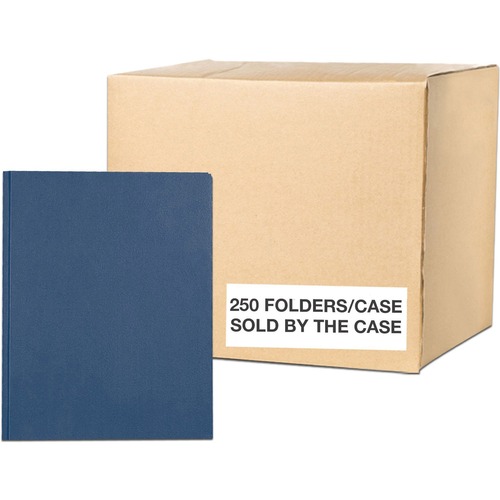 Roaring Spring Letter Fastener Folder - 8 1/2" x 11" - 50 Sheet Capacity - 3 x Prong Fastener(s) - 2 Internal Pocket(s) - Dark Blue - 250 / Carton