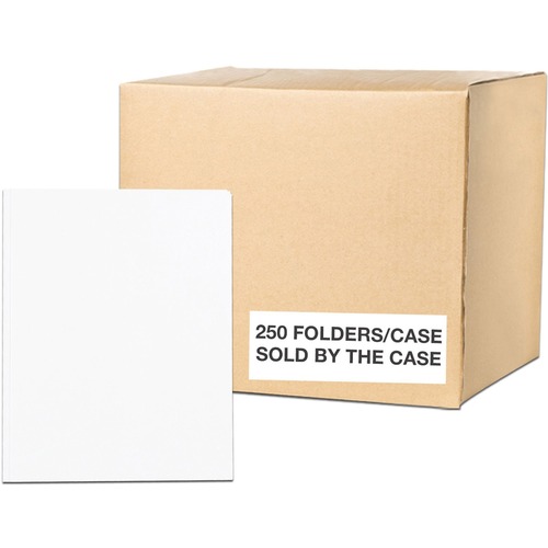 Roaring Spring Letter Fastener Folder - 8 1/2" x 11" - 50 Sheet Capacity - 3 x Prong Fastener(s) - 2 Internal Pocket(s) - White - 250 / Carton