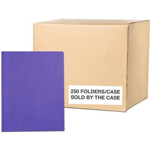 Roaring Spring Letter Fastener Folder - 8 1/2" x 11" - 50 Sheet Capacity - 3 x Prong Fastener(s) - 2 Internal Pocket(s) - Purple - 250 / Carton