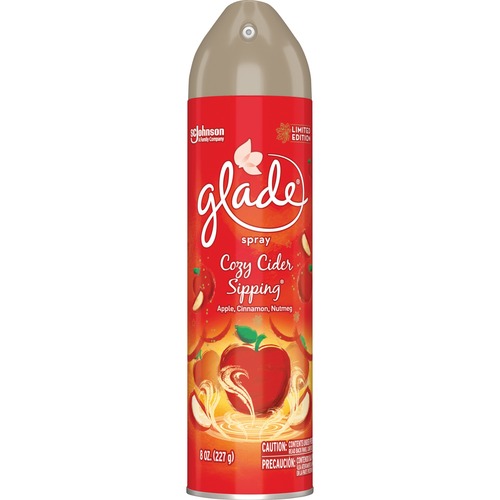 Glade Cozy Cider Sipping Air Spray - Spray - 8 fl oz (0.3 quart) - Cozy Cider Sipping - 12 / Carton - Long Lasting, Odor Neutralizer