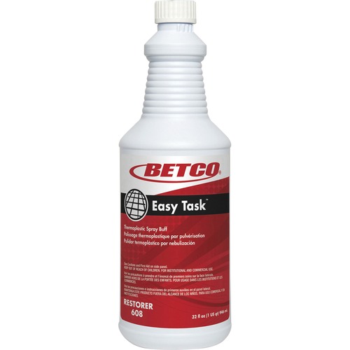 Betco Easy Task Thermoplastic Spray Buff - Ready-To-Use Spray - 32 fl oz (1 quart) - Clean Bouquet Scent - 1 Each - Milky Green, Clear