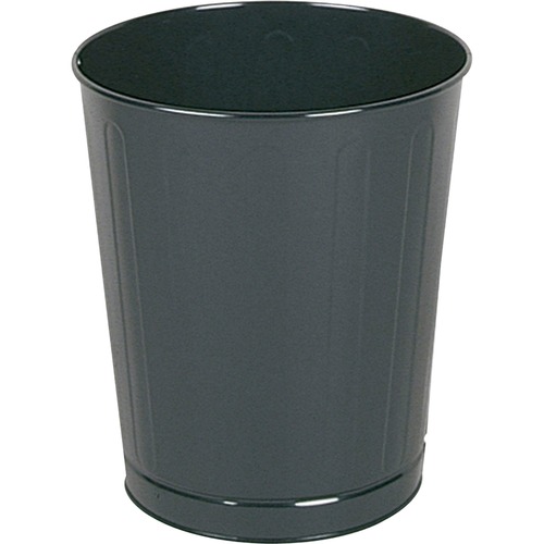 Rubbermaid Commercial Open Top Round Steel Wastebasket - 6.50 gal Capacity - Round - Yes - Heat Resistant, Rigid, Durable, Recyclable, Rust Resistant 