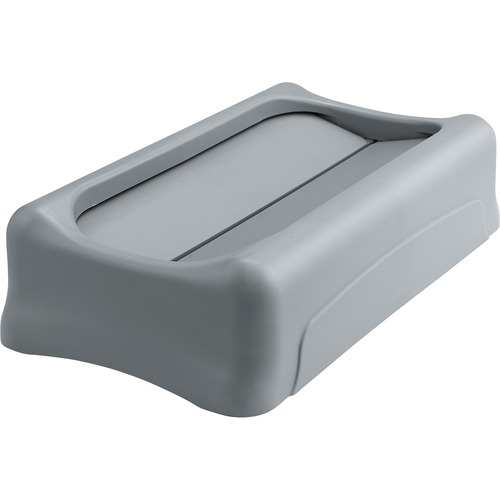Rubbermaid Commercial Slim Jim Container Swing Lid - Plastic - 4 / Carton - Gray