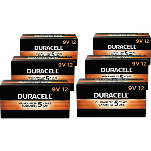 Duracell CopperTop Battery - For Toy, Remote Control, Flashlight, Radio, Clock - 9V - Alkaline - 72 / Carton