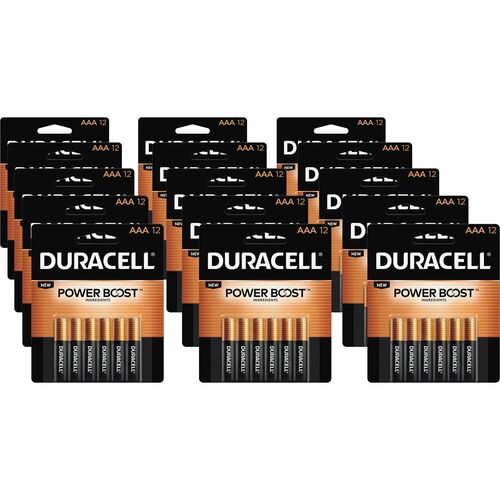 Duracell Coppertop Alkaline AAA Battery 12-Packs - For Multipurpose - AAA - 1.5 V DC - 144 / Carton