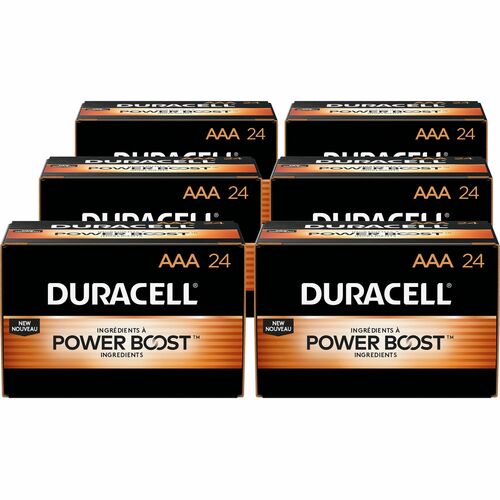 Duracell Coppertop Alkaline AAA Battery Boxes of 24 - For Multipurpose - AAA - 144 / Carton
